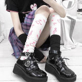 Harajuku Punk Lace-up Buckle Strap Platform Wedge Shoes